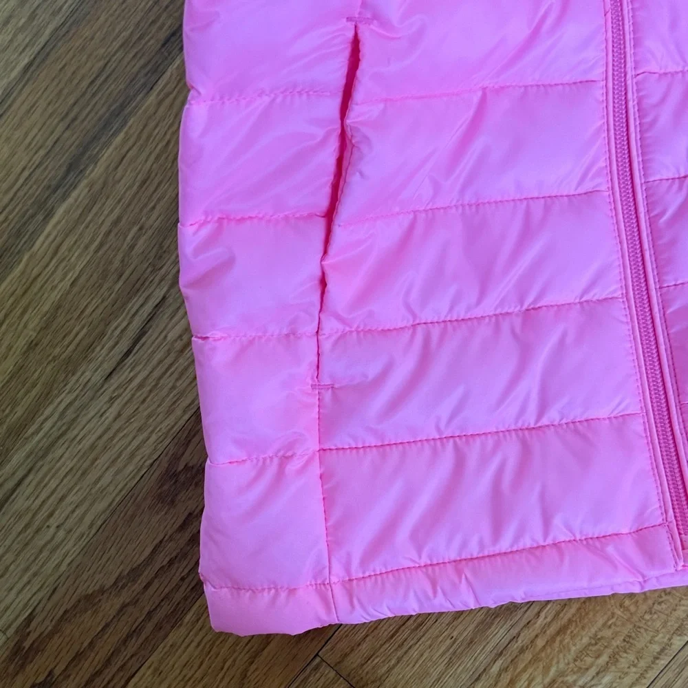 Amazon Essentials Girls Pink Puffer Vest L 10 Quilted Lightweight Zip Jacket